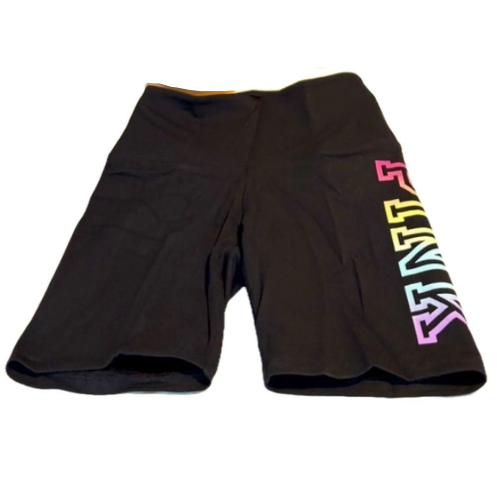 Victoria's Secret PINK Rainbow 🌈 Logo Bike Shorts NEW